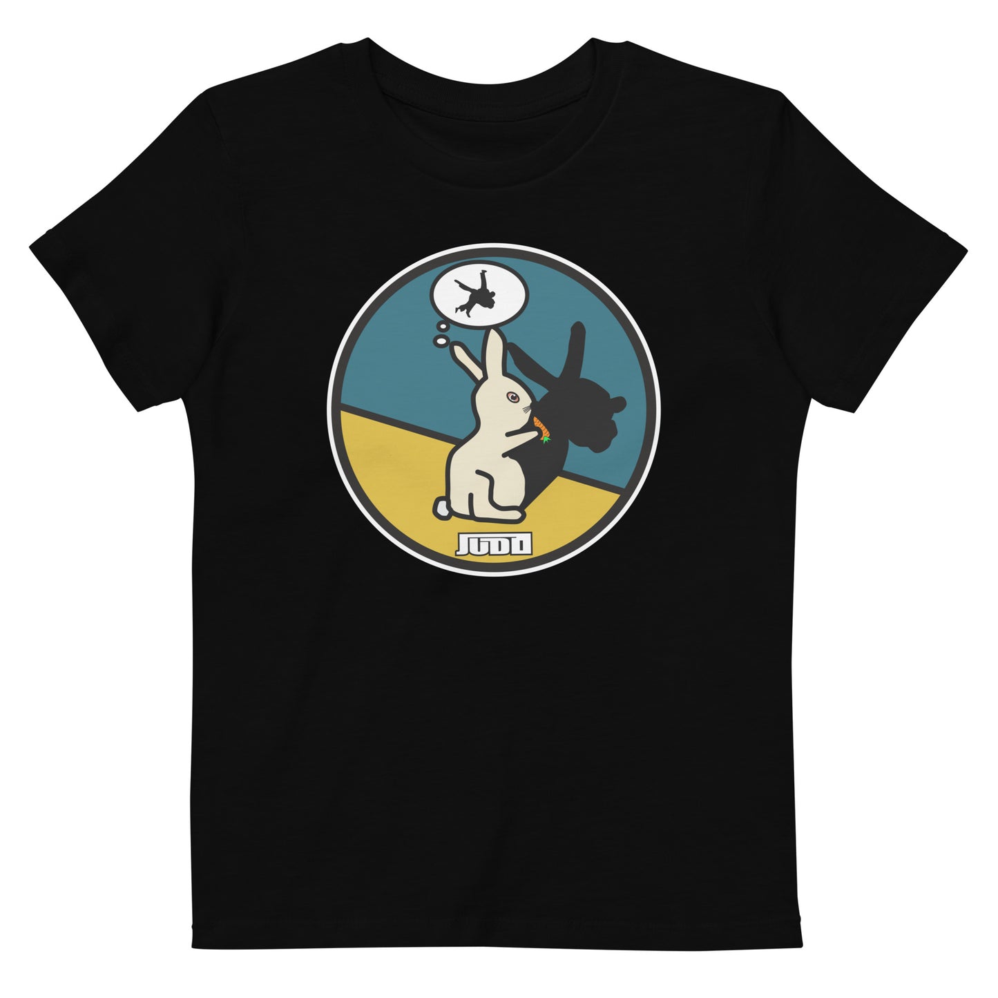 Kids T-Shirt 3-14 years "Funny Judo Bunny Shadow"