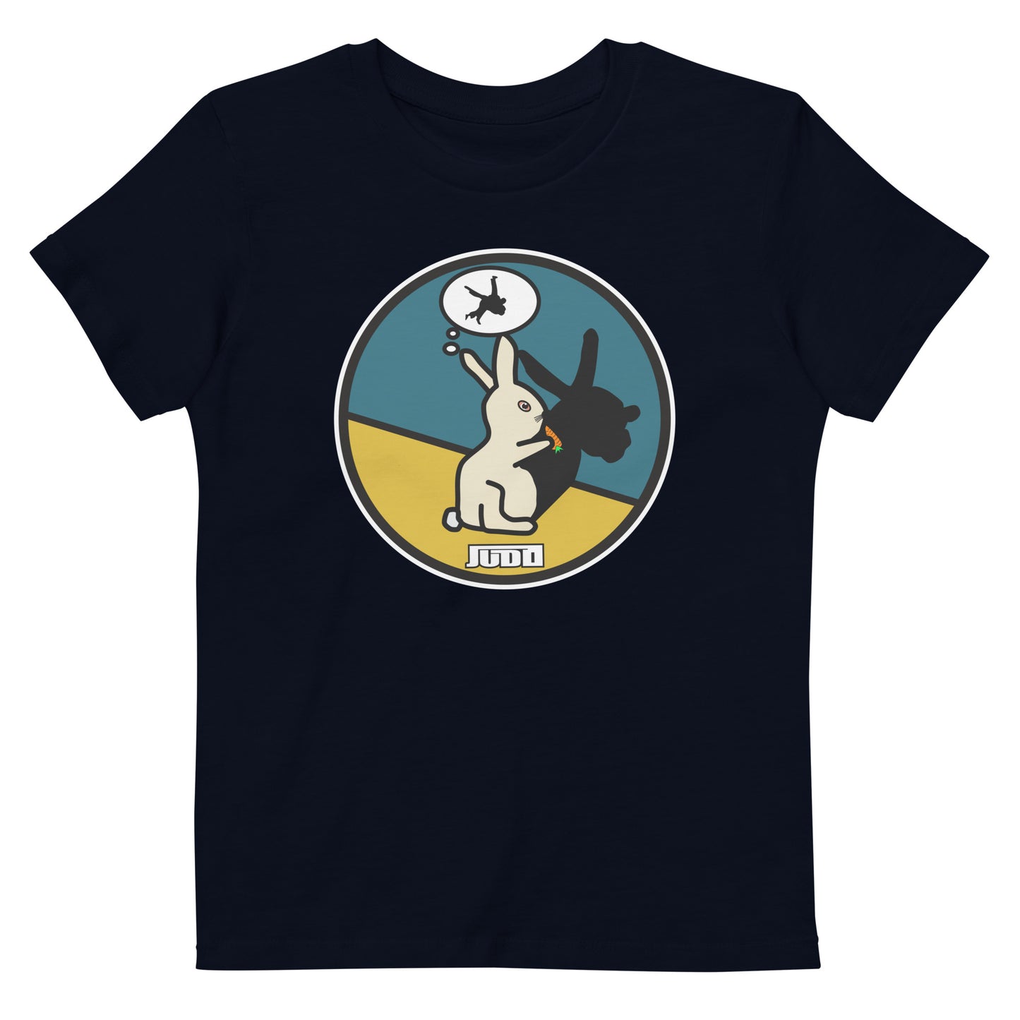 Kids T-Shirt 3-14 years "Funny Judo Bunny Shadow"