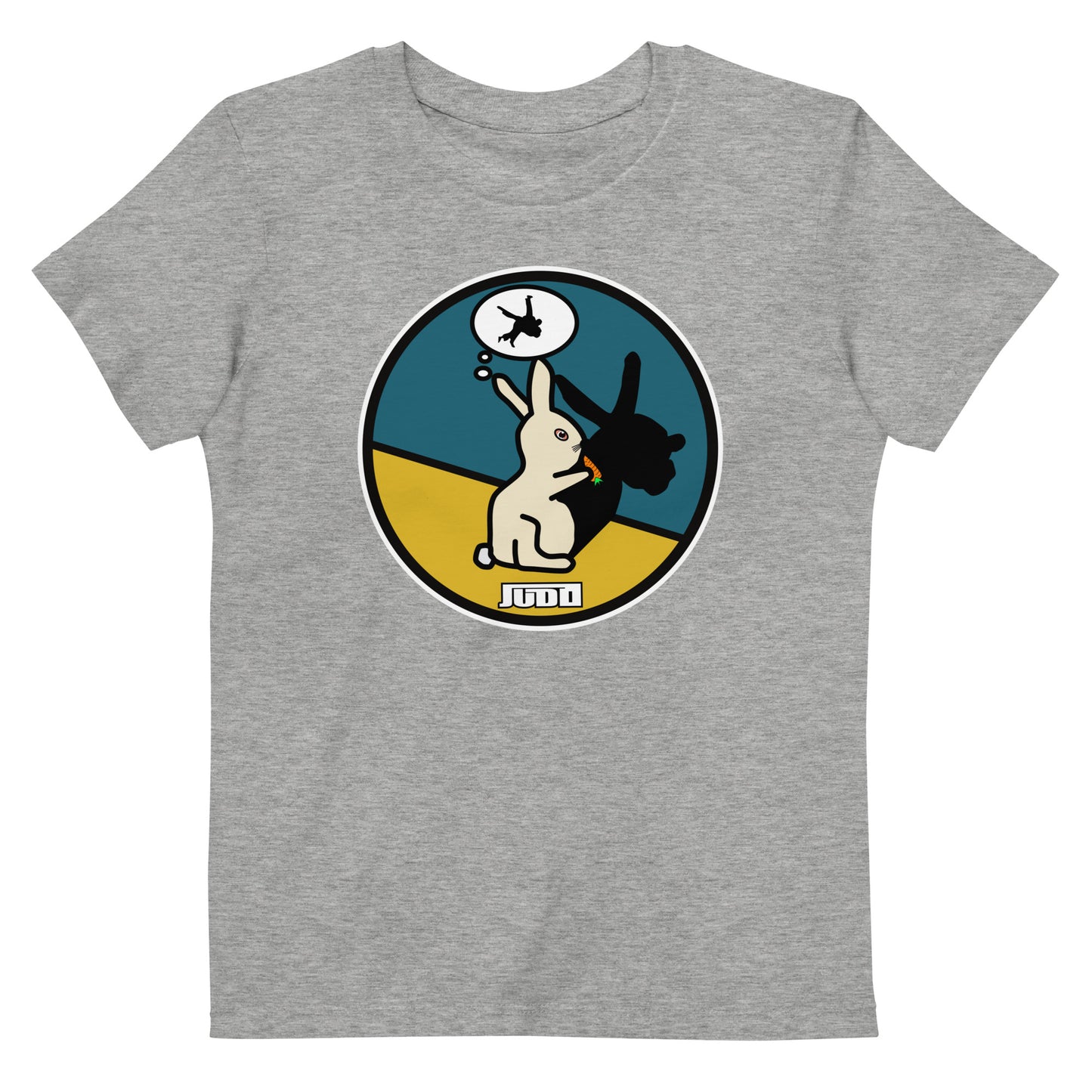 Kids T-Shirt 3-14 years "Funny Judo Bunny Shadow"