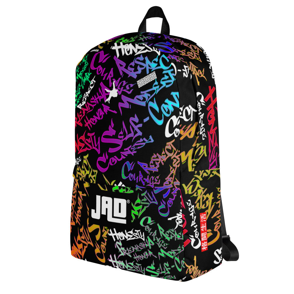 Backpack "Colorful Combat Values Graffiti Style"