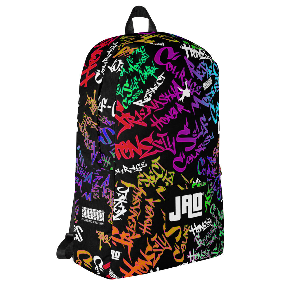 Backpack "Colorful Combat Values Graffiti Style"