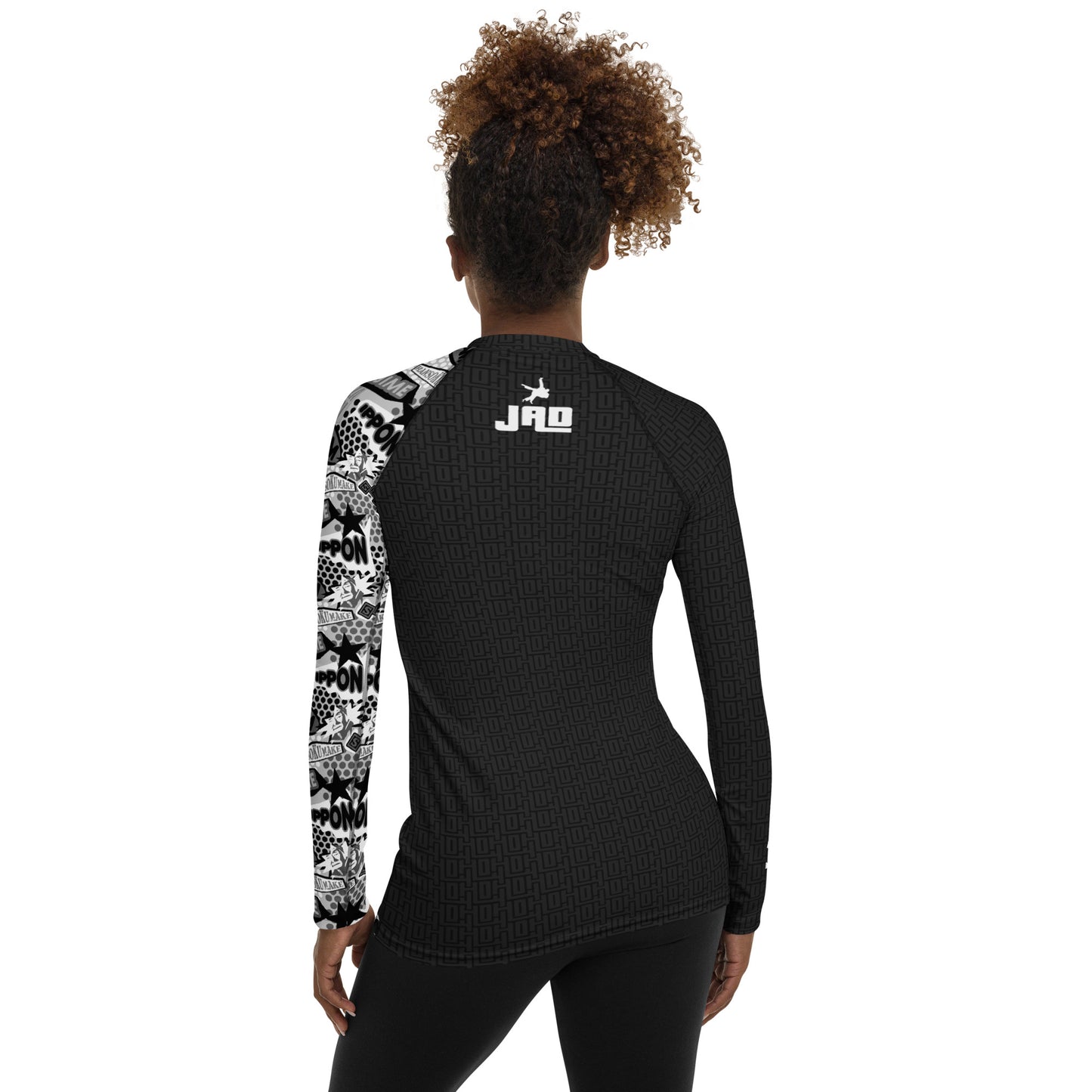 Ultimate Frauen Rash Guard 'Black and White Sleeve Kano' | JAD®