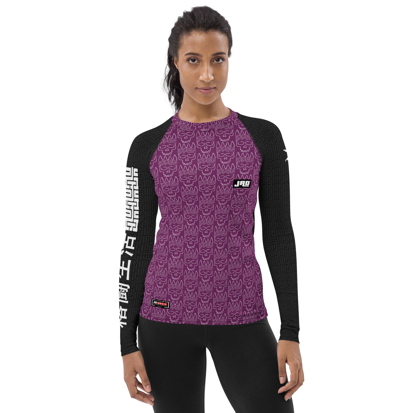 Ultimate Women's Rash Guard 'Ippon Skull Purple' | JAD®