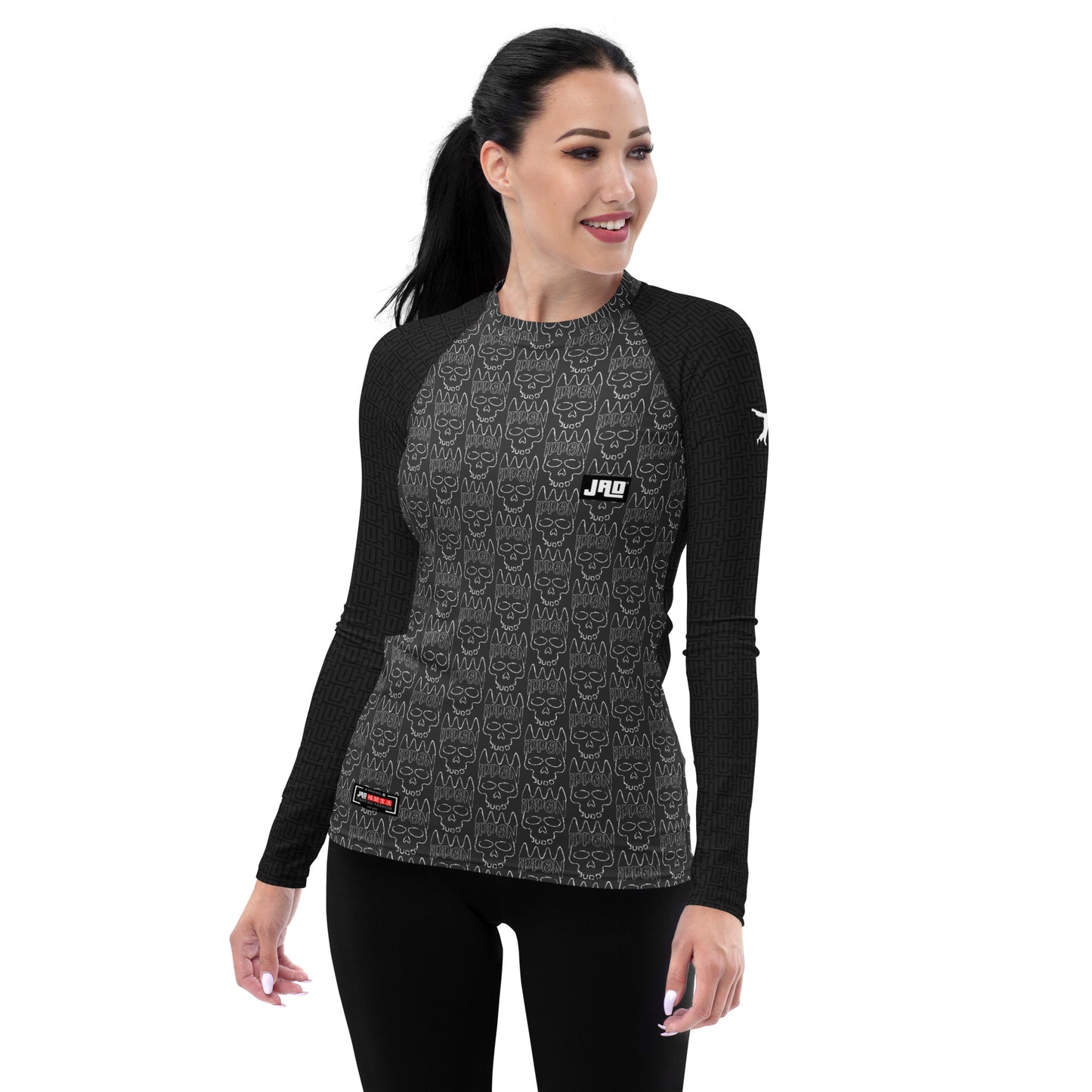 Ultimate Frauen Rash Guard 'Ippon Skull Black' | JAD®