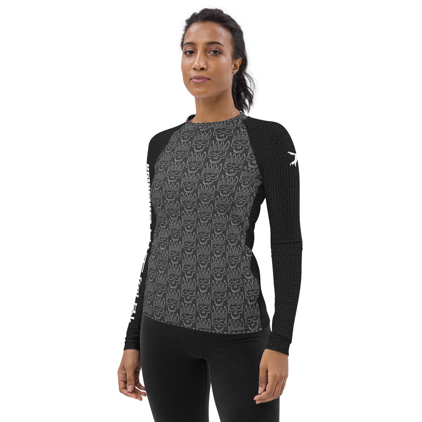 Ultimate Frauen Rash Guard 'Ippon Skull Black' | JAD®