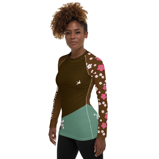 Ultimate Women's Rash Guard 'Fighting Lady Brown' | JAD®