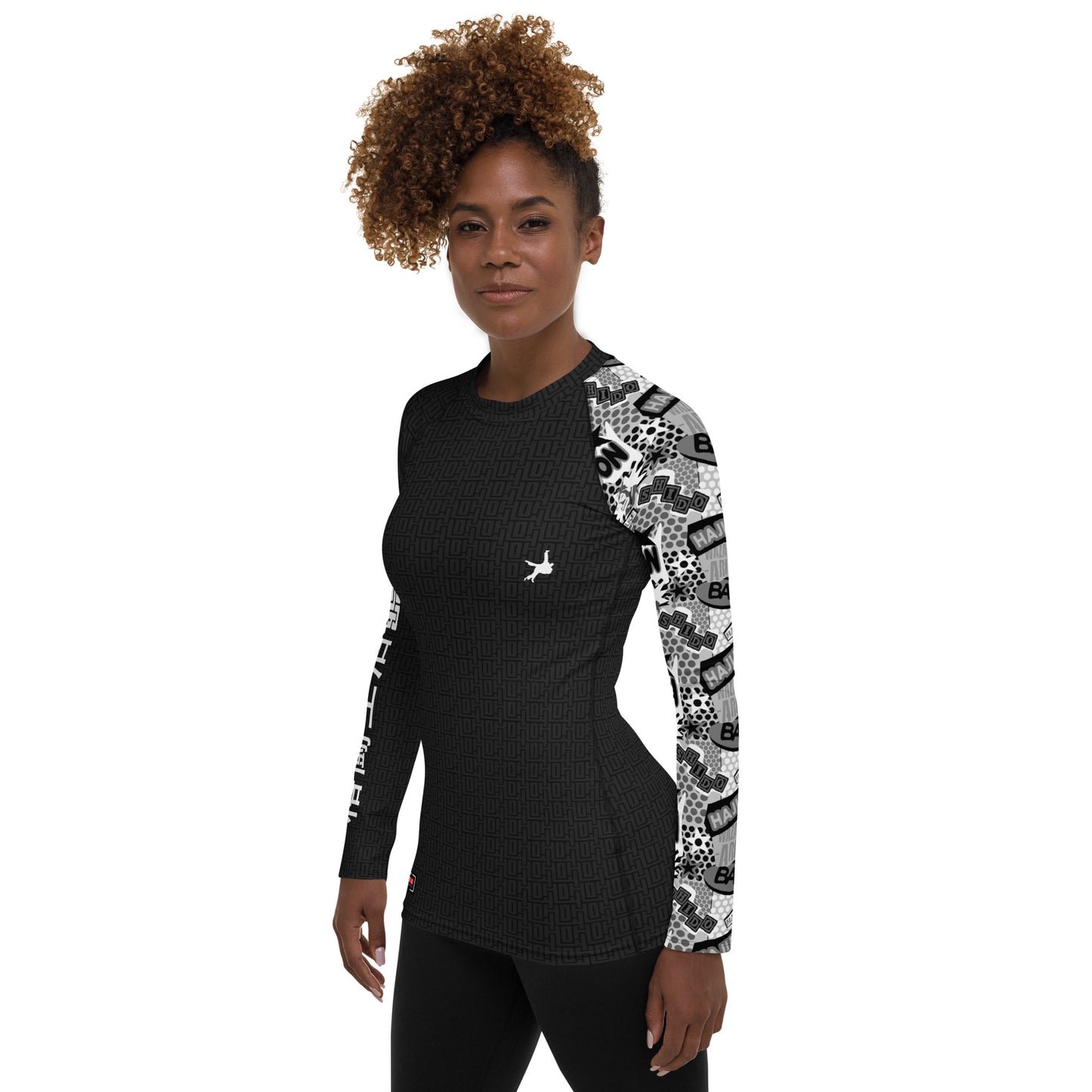 Ultimate Frauen Rash Guard 'Black and White Sleeve Kano' | JAD®