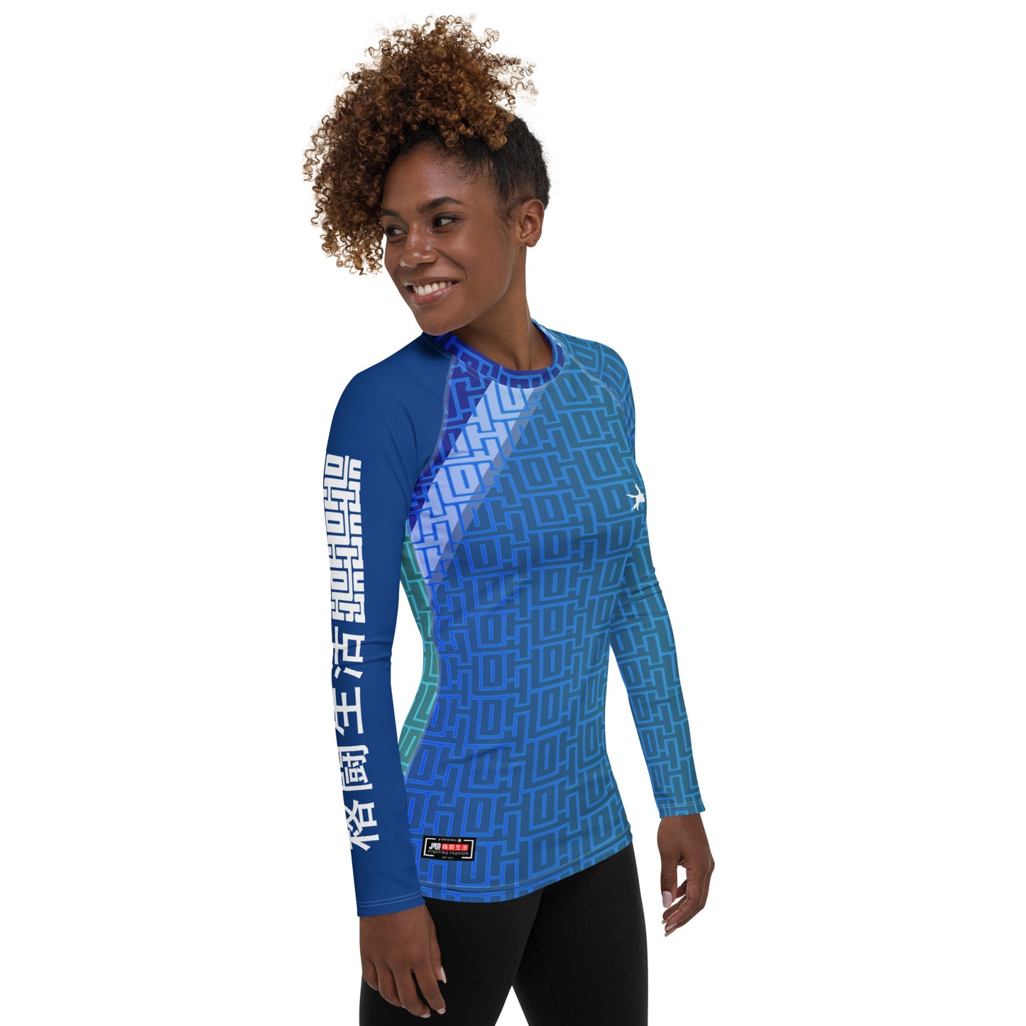 Ultimate Women's Rash Guard 'Blue Fighting Lifestyle' | JAD®