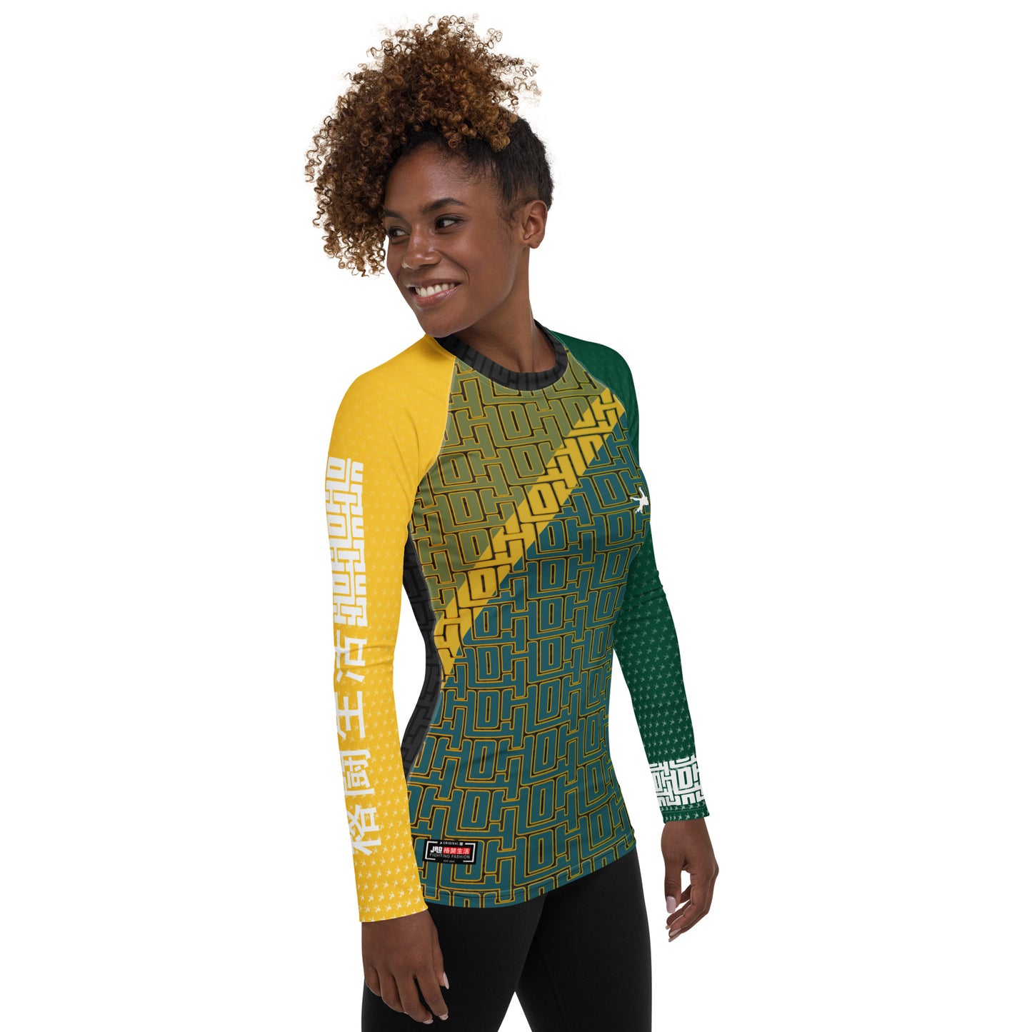 Ultimate Women's Rash Guard 'Green Fighting Lifestyle' | JAD®