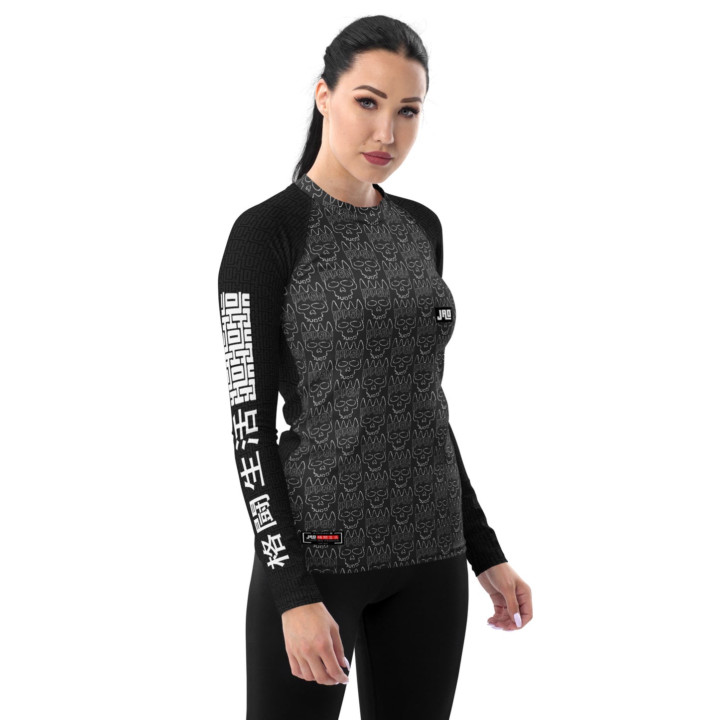 Ultimate Frauen Rash Guard 'Ippon Skull Black' | JAD®