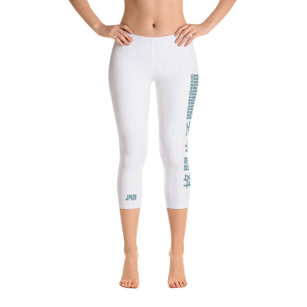 Capri Leggings "White JAD Fighting Lifestyle"