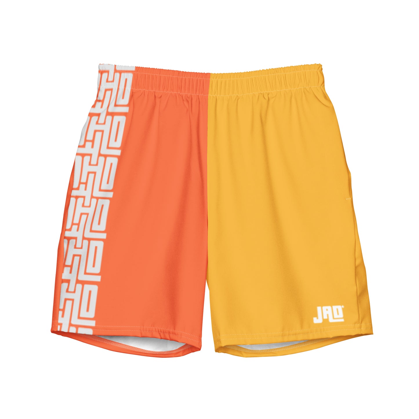 Men's Swim Trunks "JAD Pattern Orange & Yellow"