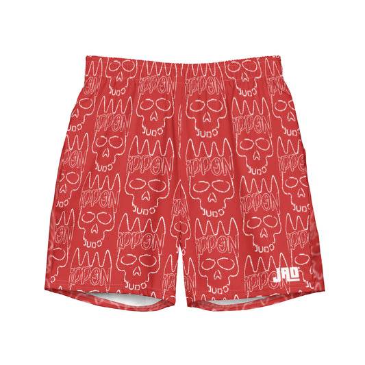 Men's Swim Trunks "Ippon Skull Red"