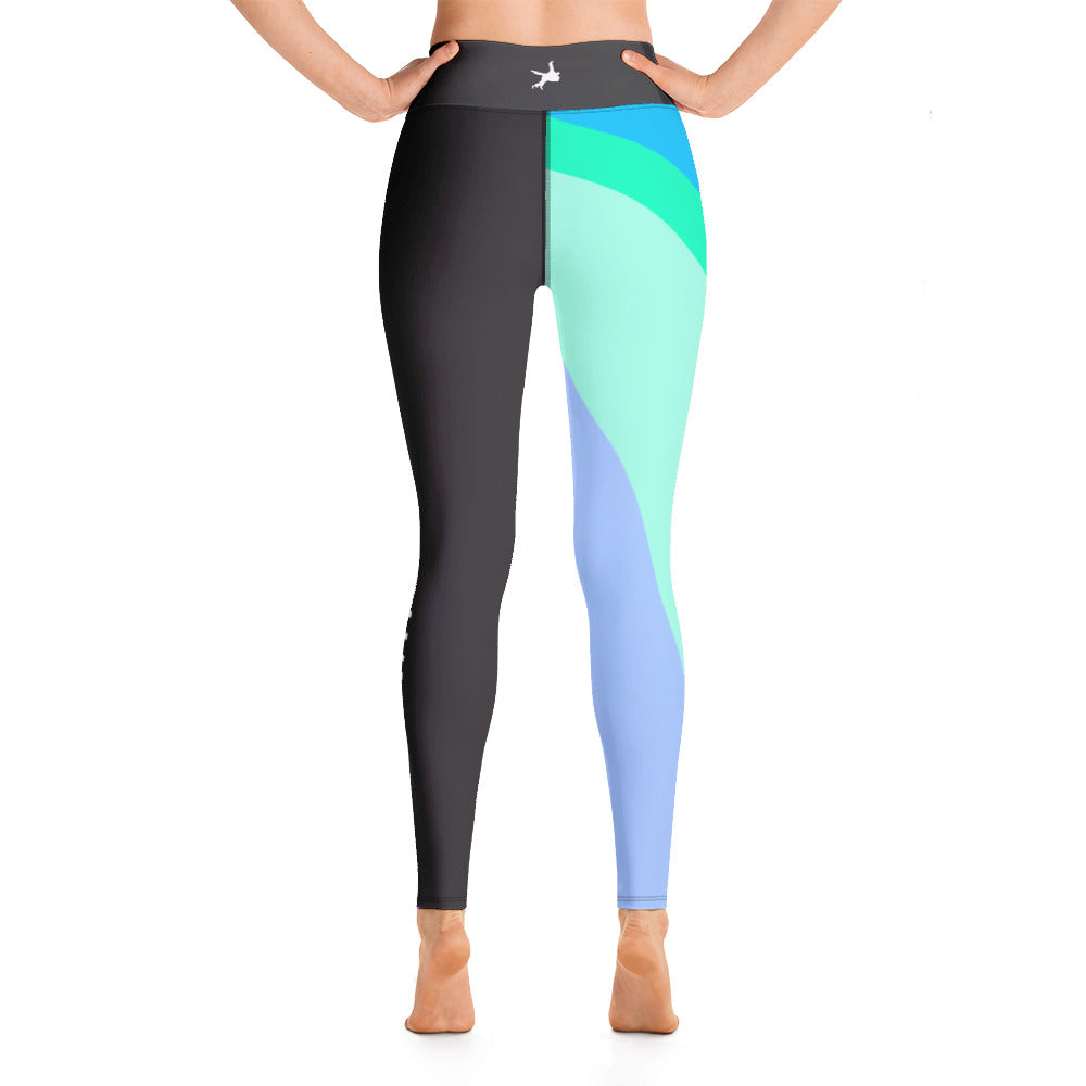 Leggings "Blue Retro Stripes Fighting Lifestyle"