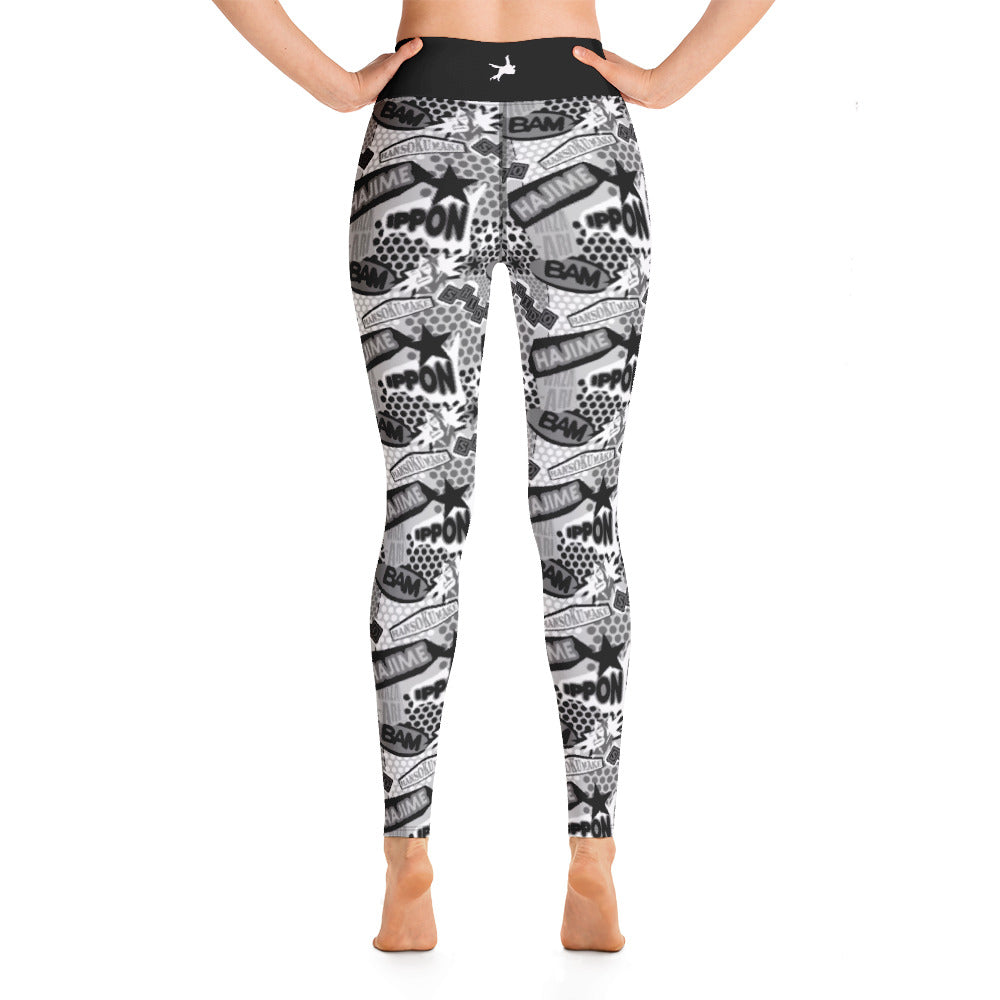 Leggings "JAD Judo Cartoon Black & White"