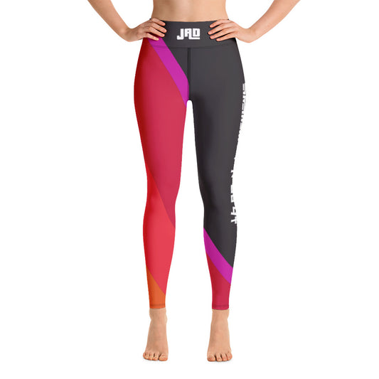 Leggings  "Red Retro Stripes Fighting Lifestyle"