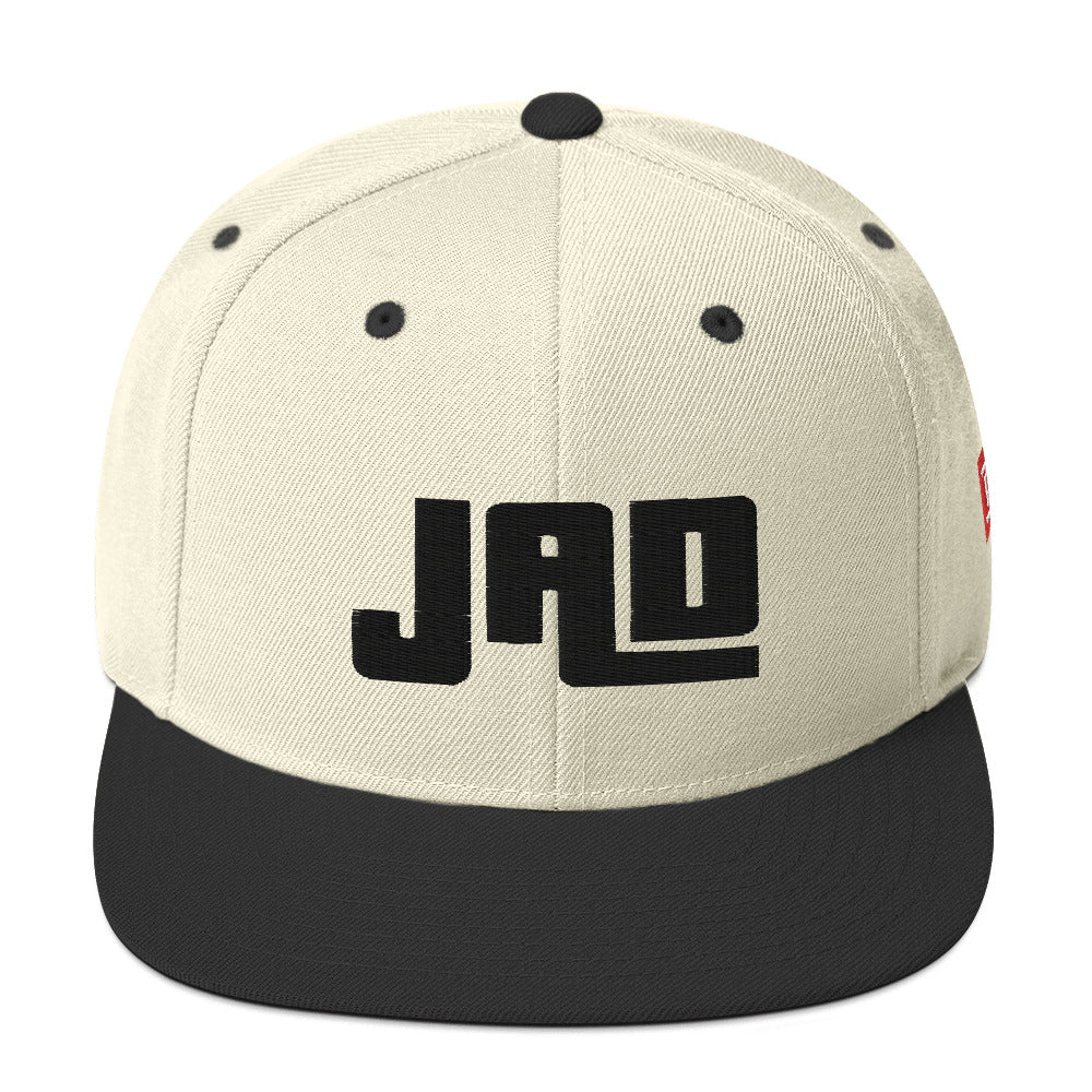 Snapback Hat "JAD Label Respect Creme" 3D Stick