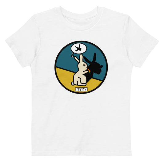 Kids T-Shirt 3-14 years "Funny Judo Bunny Shadow"