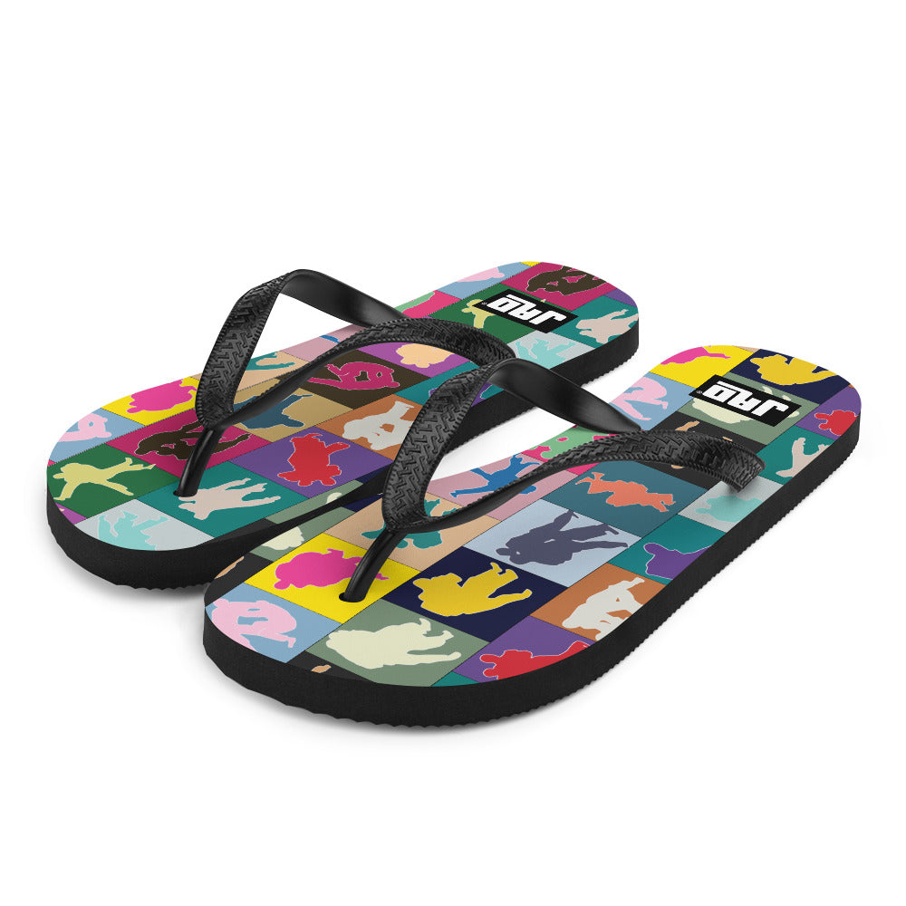 Flip-Flops "Colorful Judo Squares"