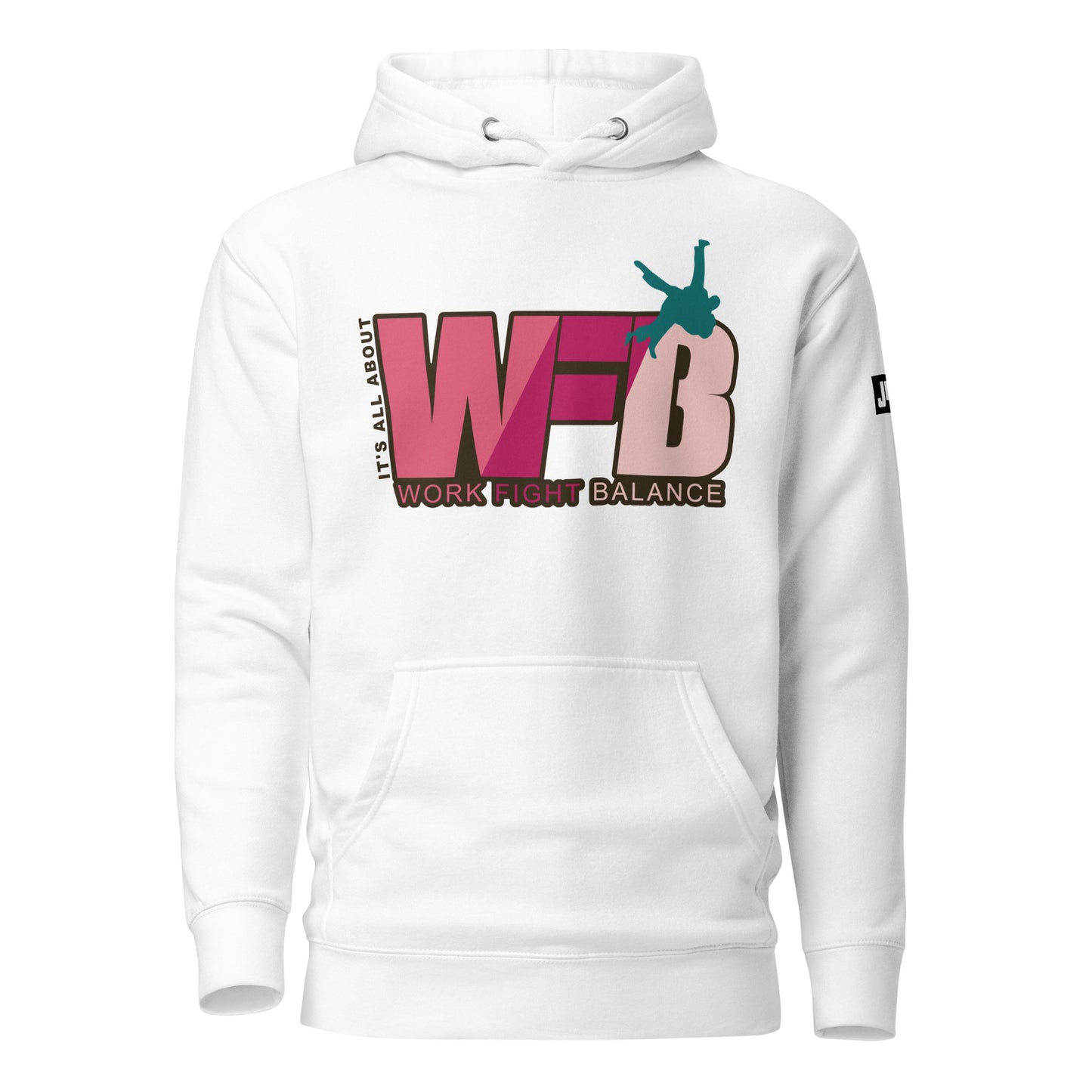 Hoodie 'Work Fight Balance Pink' | JAD®